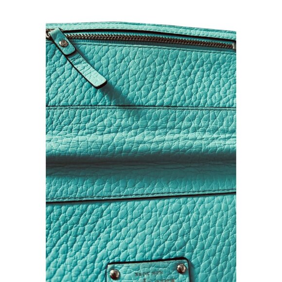 Kate Spade turquoise Large Slim Leather Wallet With Multiple Card Slots & ID Win - Picture 8 of 11
